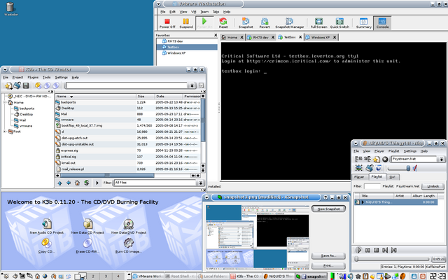 1440/900 KDE 3.4 desktop, with Vmware
